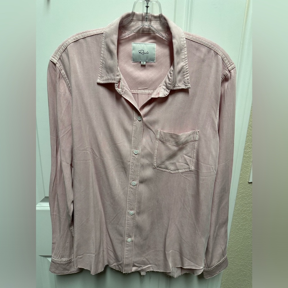 Rails pink button down shirt